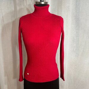 Lauren Ralph Lauren Ribbed Turtleneck Sweater, XS, Red